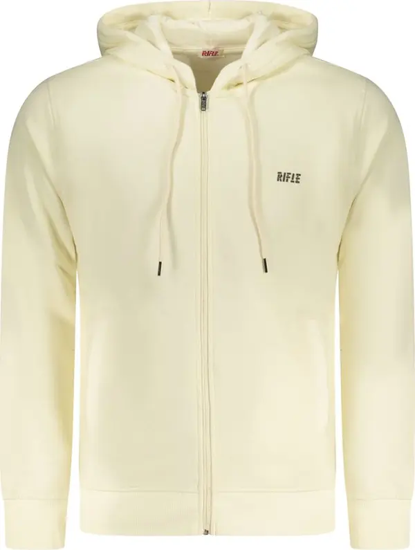 White Cotton Men's Hoodie Sweatshirt