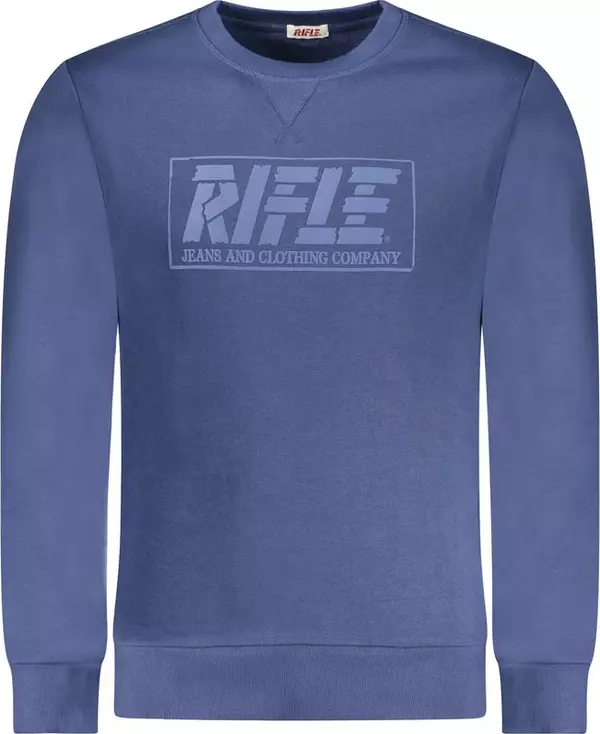 Blue Cotton Men Sweatshirt