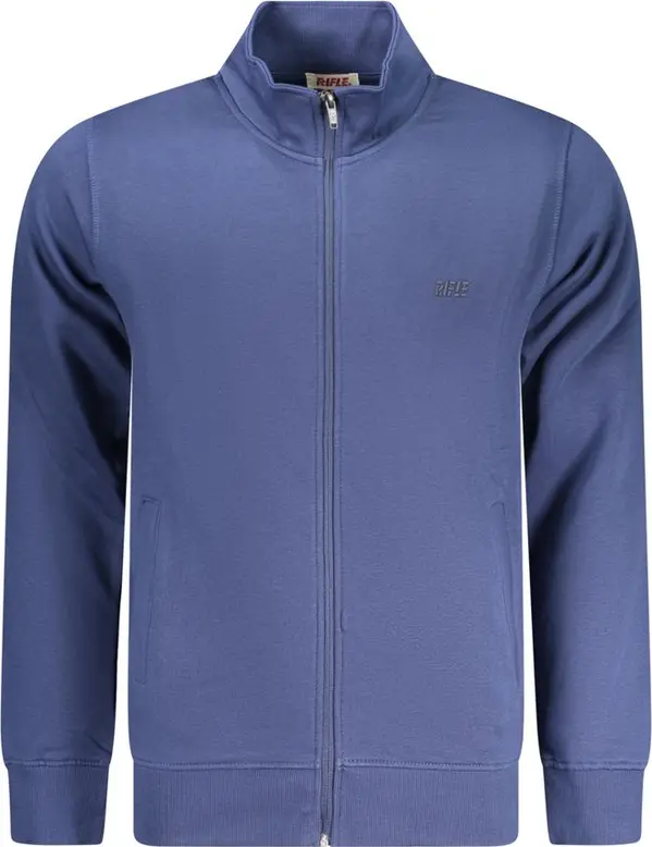 Blue Cotton Men Sweatshirt
