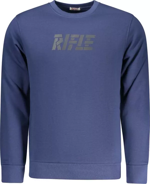 Blue Cotton Men Sweatshirt