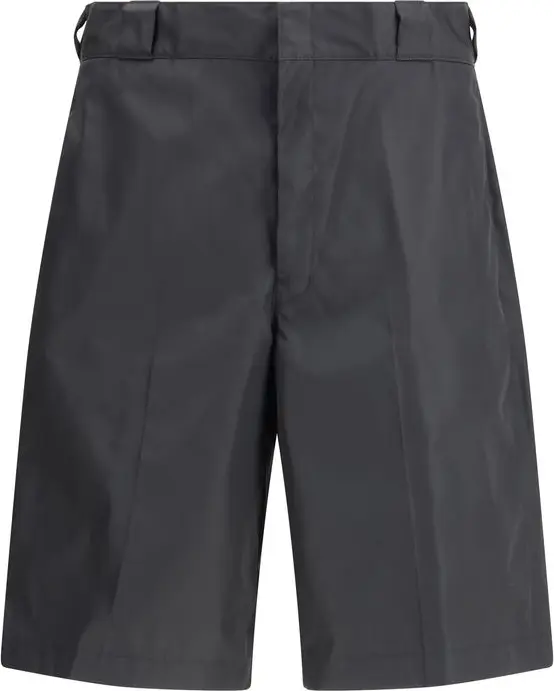 Black Recycled Polyamide Bermuda Shorts