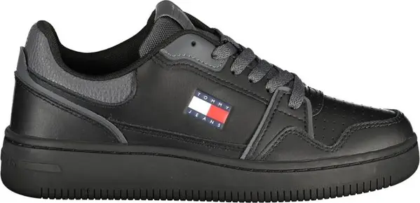 Black Polyurethane Women Sneaker