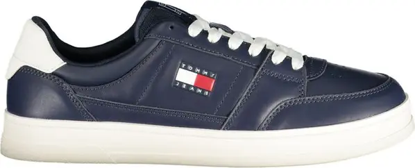 Blue Leather Men Sneaker