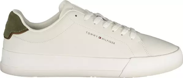 White Polyurethane Men Sneaker