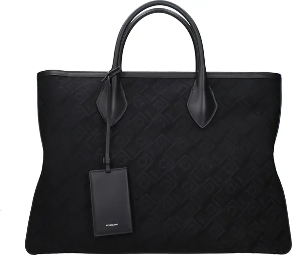 Black Fabric Handbag