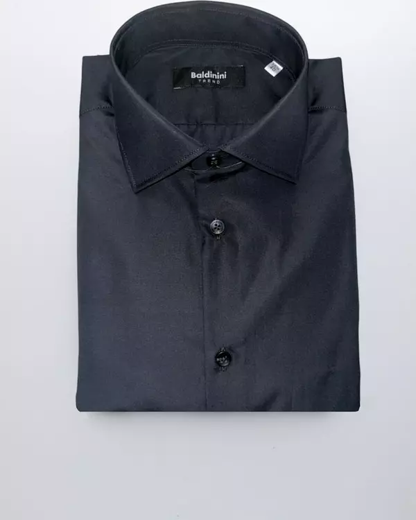 Black Cotton Men Shirt