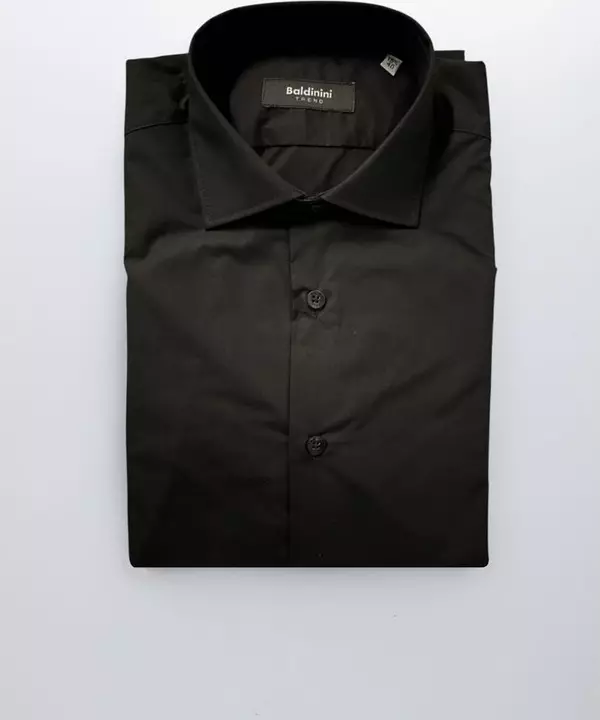 Black Cotton Men's Shirt