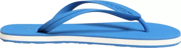 Blue White Logo Beachwear Flats Slipper Shoes