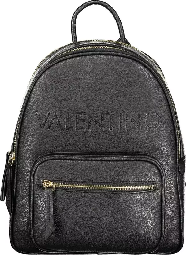 Black Polyurethane Women's Backpack