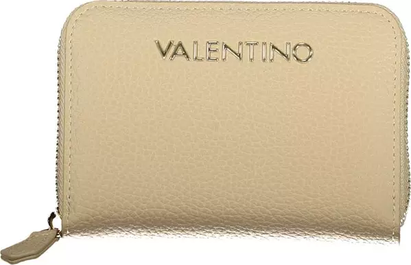 Beige Polyurethane Women's Wallet