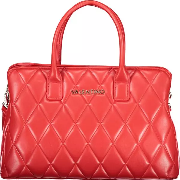 Rosso Polyurethane Women's Bag with Handles and Compartments