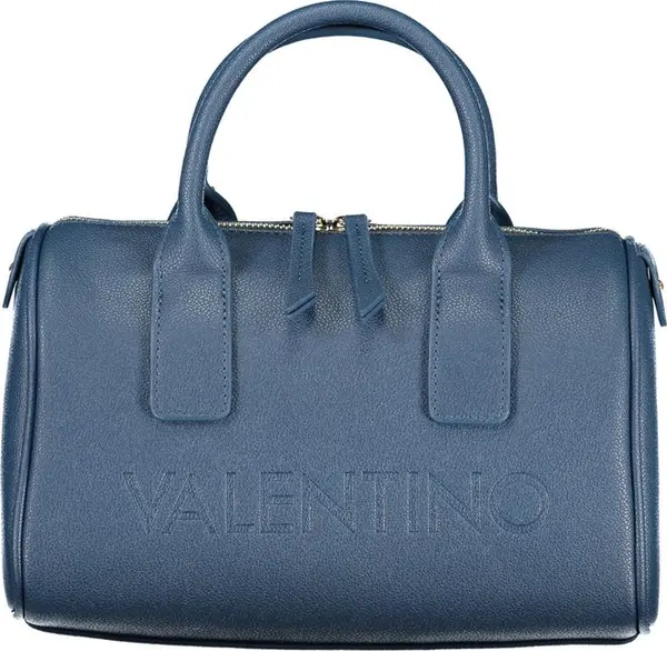 Blue Polyurethane Women's Bag