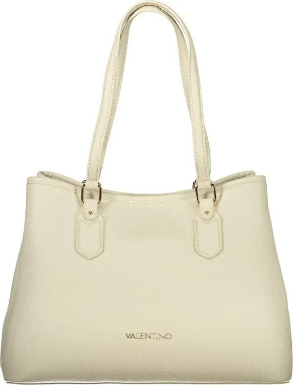 Beige Polyurethane Women's Bag