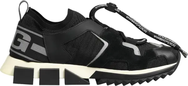 Black Mesh Sorrento Trekking Sneakers Shoes