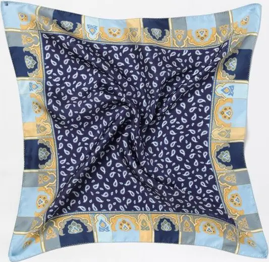 Blue Silk Foulard