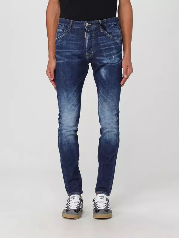 Blue Cotton Skinny Jeans