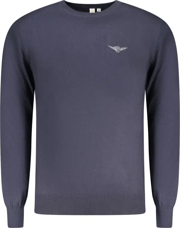 Blue Cotton Men's Sweater