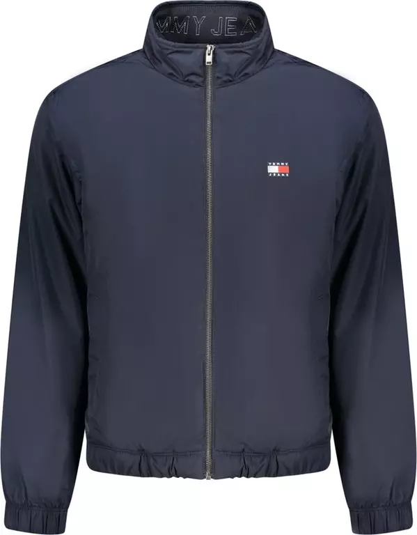 Blue Polyester Men's Jacket