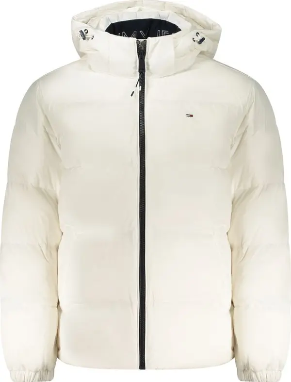 White Polyester Men's Jacket