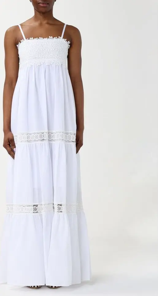 White Cotton Casual Dress