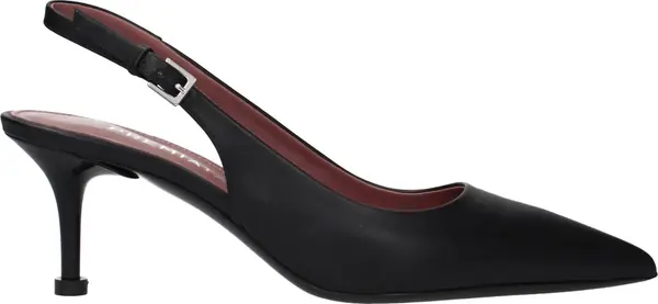 Black Leather Platform Pumps