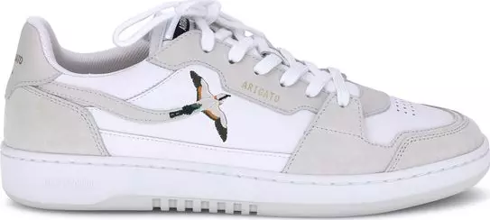 White Calf Leather Bos Taurus Low Top Sneakers