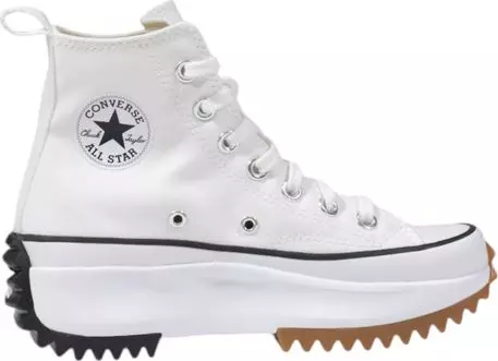 White Fabric High Top Sneakers