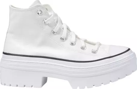 White Fabric Chunky Sneakers