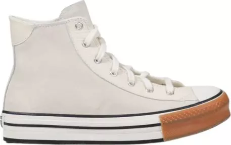 Cream Leather High Top Sneakers