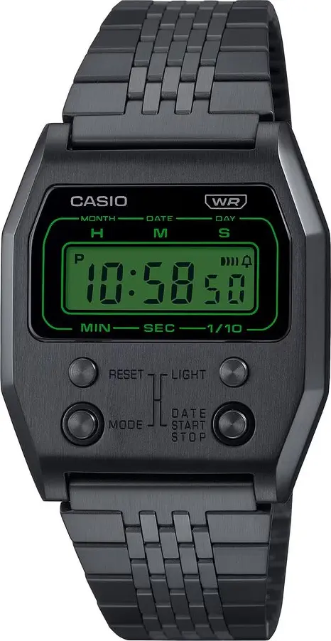 Black Stainless Steel Digital Watch