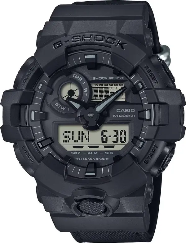 Black Resin Sport Watch