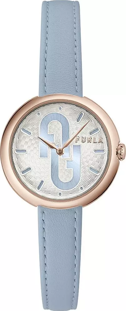 Blue Leather Dress Watch