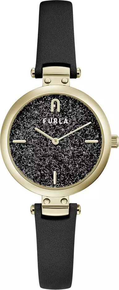 Black Leather Dress Watch
