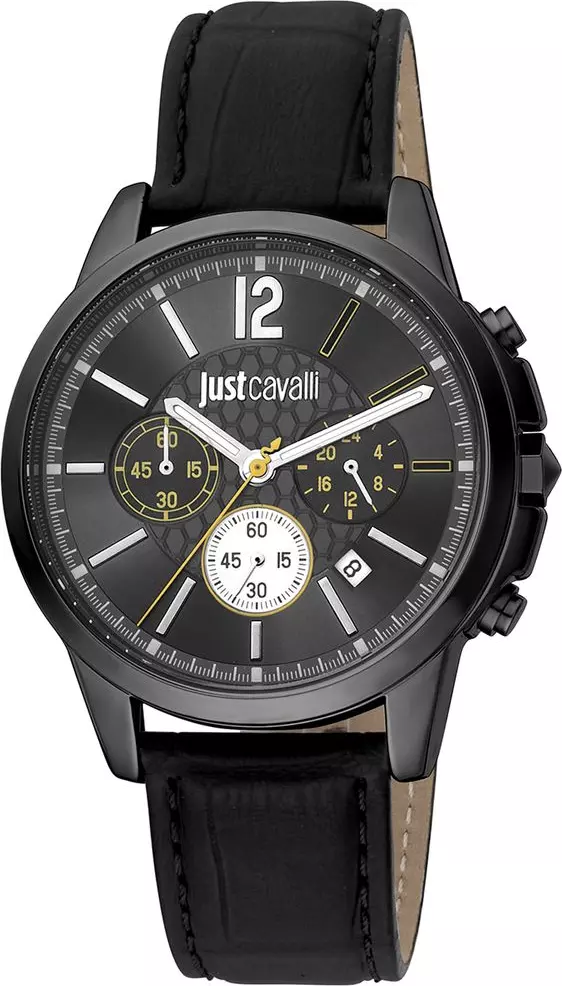 Black Leather Dress Watch