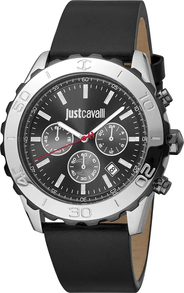 Black Leather Dress Watch