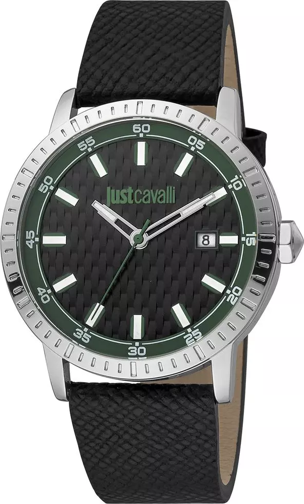 Black Leather Dress Watch