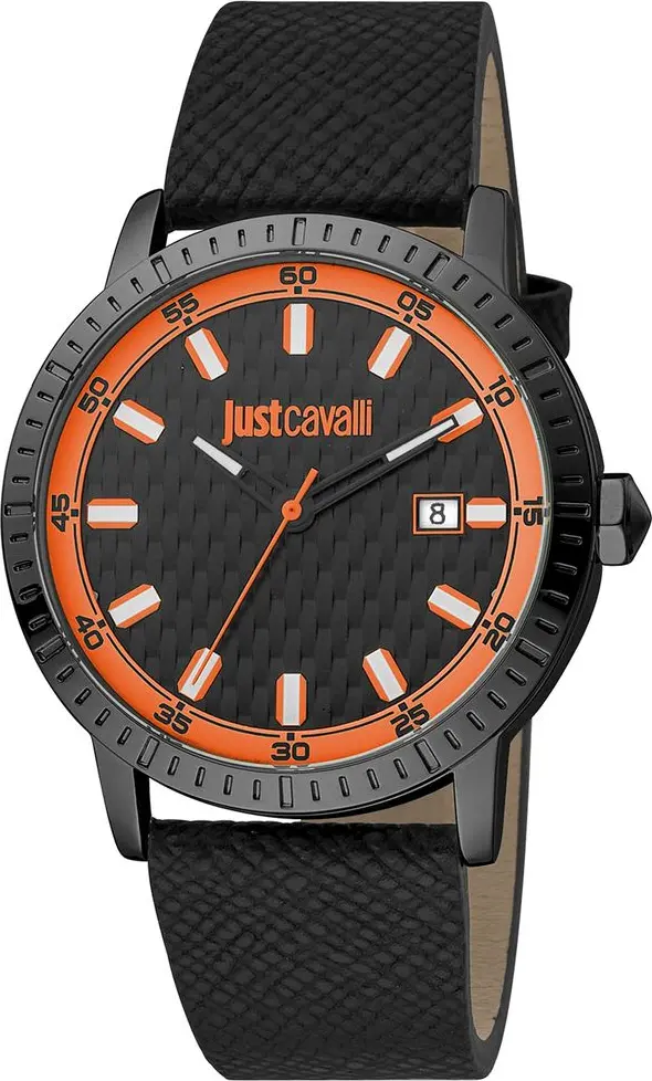 Black Leather Dress Watch