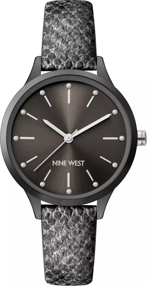 Black Leather Dress Watch
