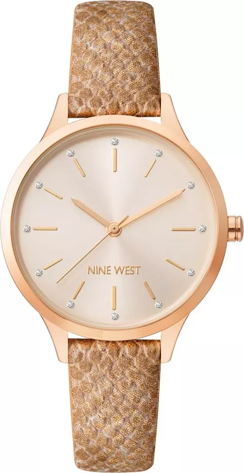 Multicolor Leather Dress Watch