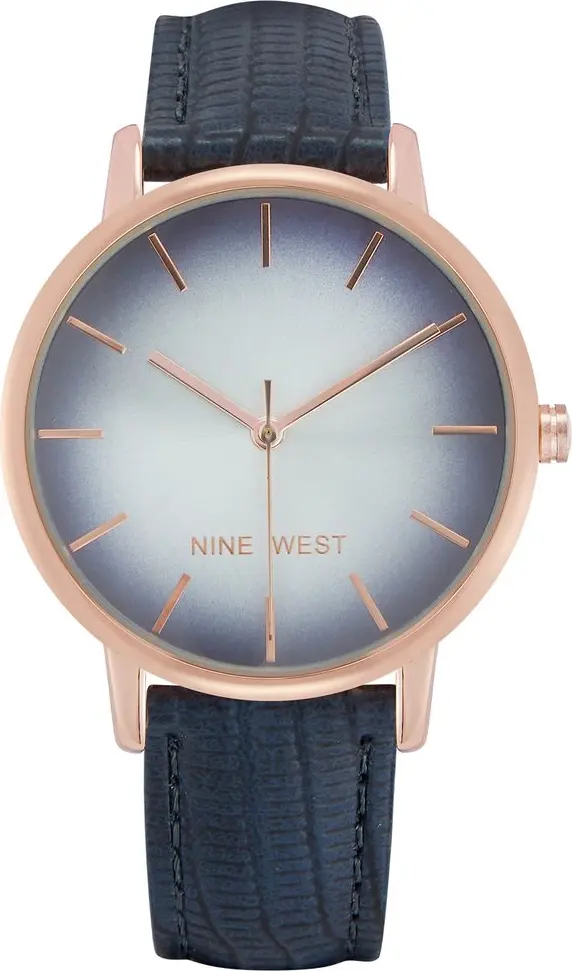 Blue Leather Dress Watch