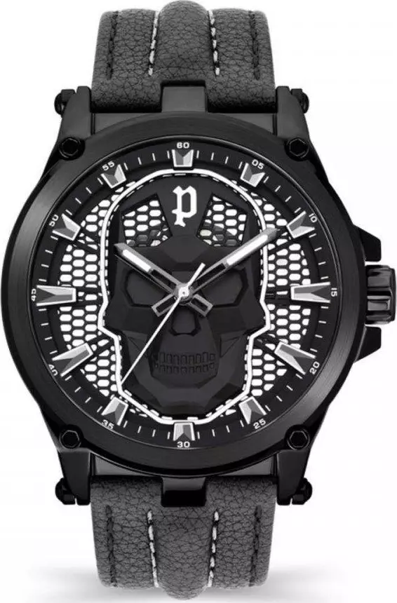 Black Leather Dress Watch