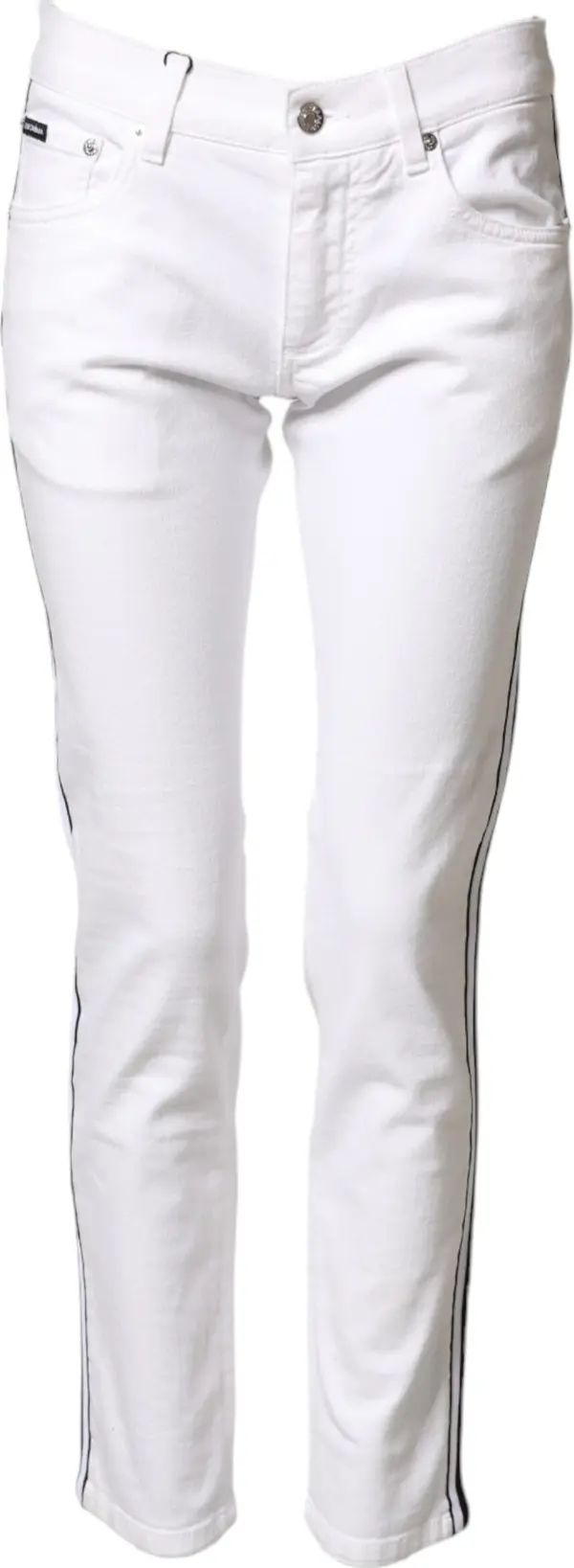 White Cotton Stretch Skinny Men Denim Jeans