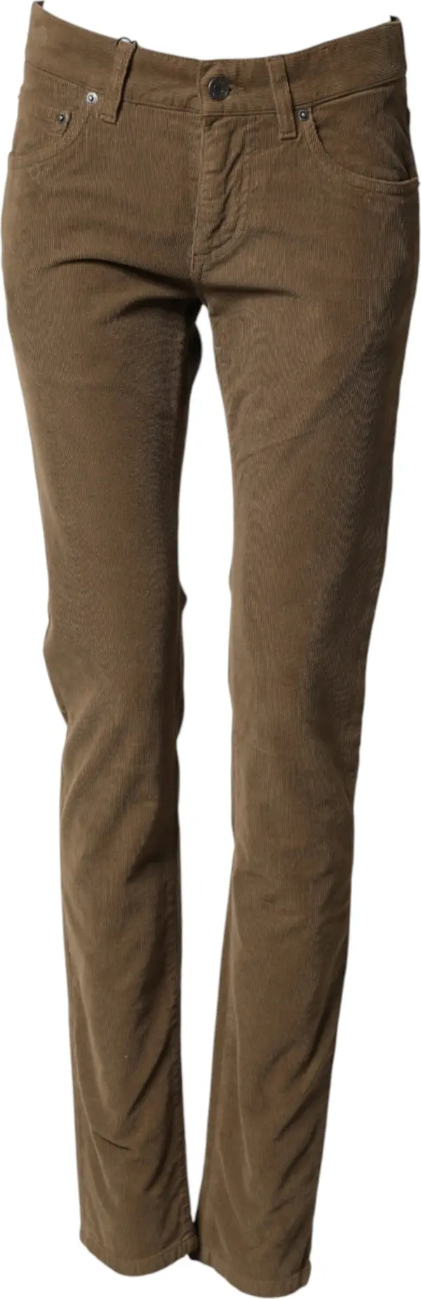 Brown Cotton Stretch Skinny Men Denim Jeans