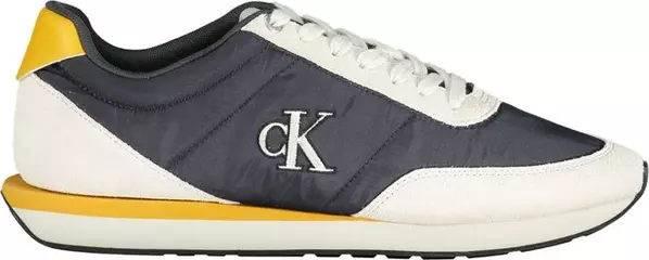 Blue Recycled Polyester Men Sneaker