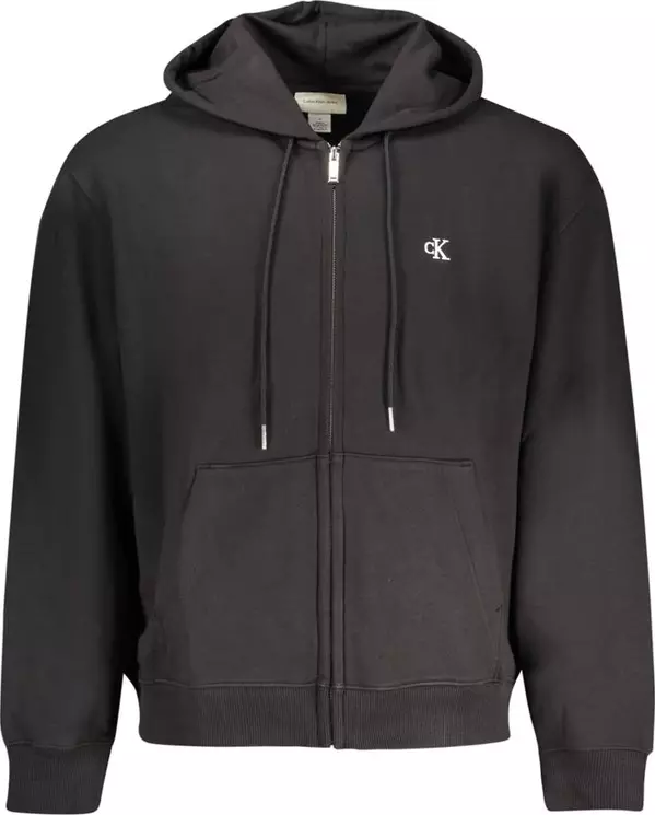 Black Cotton Men's Sweatshirt Hoodie