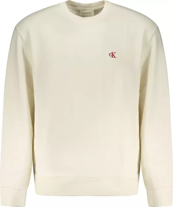 White Cotton Mens Sweatshirt