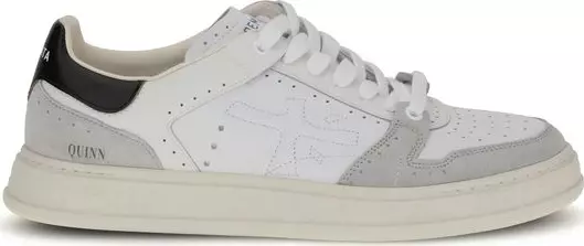 White Calf Leather Bos Taurus Low Top Sneakers