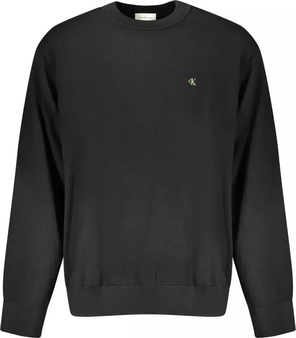 Black Cotton Men's Sweater