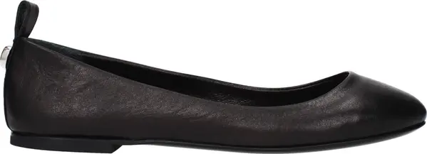 Black Leather Ballet Flats