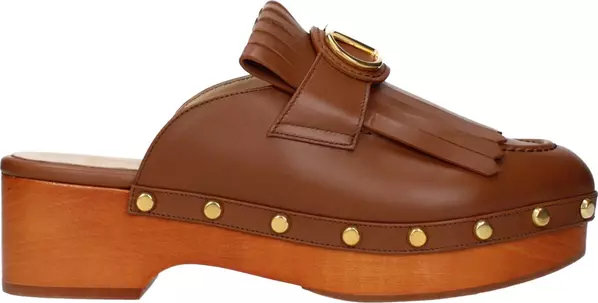 Brown Leather Slippers